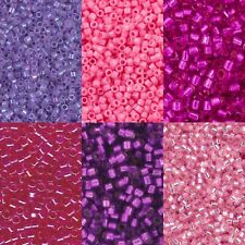 Miyuki Delica Perlen Größe 11 Rosa Lila Kollektion über 30 Gramm 6 Farben