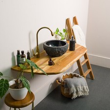 Teakholz Waschtischplatte ab