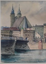 Hans Franke Aquarell Magdeburg