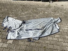 Bucas Fliegendecke Buzz Off mit AbHalsteil Weidedecke Navy Silber 165 Uv Schutz