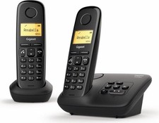 Gigaset A270A Duo DECT Telefon Set mit Anrufbeantworter 2 Mobilteile schwarz