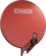 Schwaiger SAT Spiegel Aluminium 85cm Satellitenschüssel HD tauglich ziegelrot