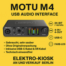 🎹 MOTU M4 USB Audio Interface 4x4 24 Bit/ 192 kHz High End Profi DJ Interface ✅