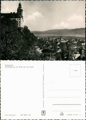 Ansichtskarte rudolstadt - ansichtskarte,