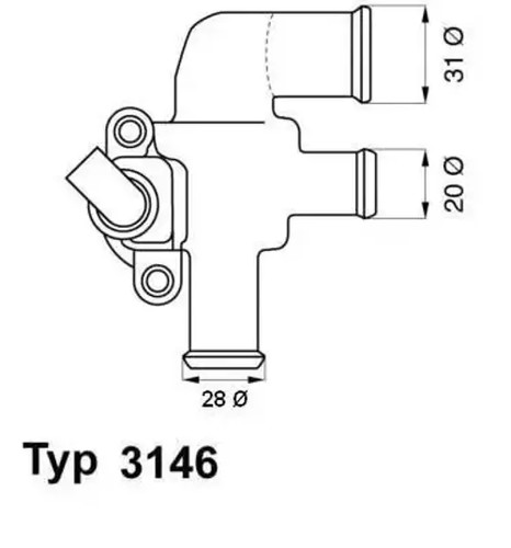 Thermostat 3146 90d - thermostat, borgwarner