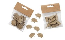 72 STK Silvesterdeko Holz