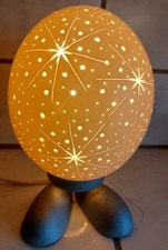 1 Lampenschirm Straußenei