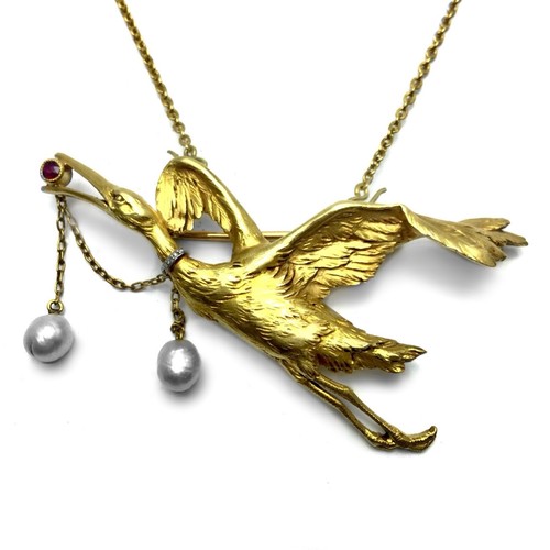 Jugendstil gold diamant - jugendstil, rubin