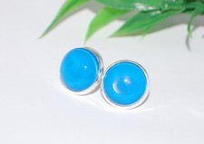 Farbige OHRCLIPS +++ AUSWAHL +++  Glas Cabochon KEINE OHRLÖCHER notwendig silber