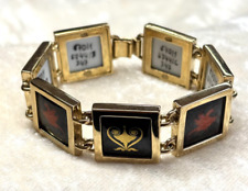 Augarten Wien „Roter Drache“ Porzellan & vergoldetes Sterling Silber Armband