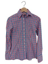 UMANI Langarmhemd Damen Hemd Gr. DE 34 blau-rot-weiß Casual-Look