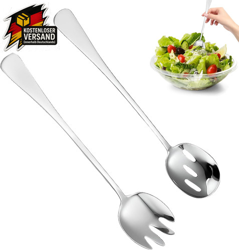 Salatbesteck edelstahl groß - edelstahl,