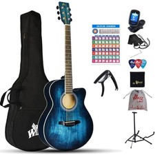 Akustikgitarre 40 Zoll Blau