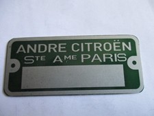 Typenschild Belge citroen Ente