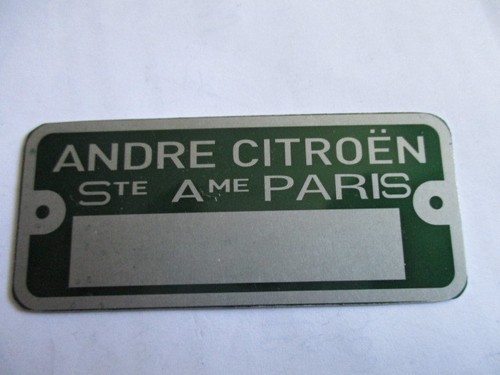 Typenschild belge citroen ente - typenschild,