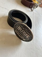 ORG. Tommy Hilfiger Leder Gürtel Schwarz Gr. 100 Schnalle Logo Cowboy Top!!!