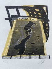 Zinkografie E.Froeschlin 2002 Miami signiert Original Grafik Druck Kunst Auflage