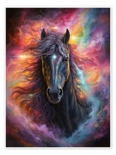 Poster Galaktisches Pferd - Dolphins DreamDesign