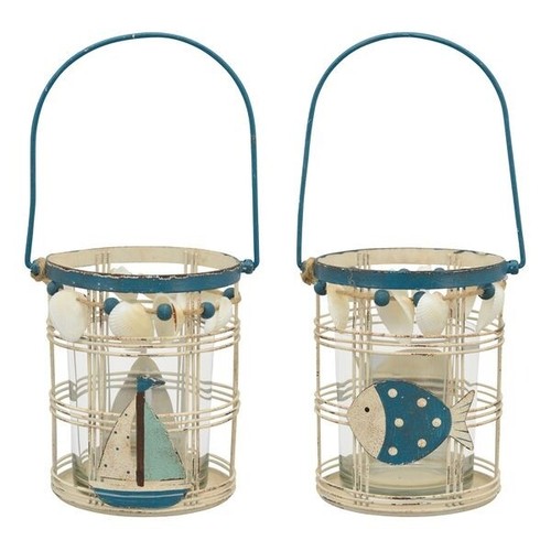*Metall&Glas*Windlicht*Maritim