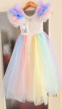 Mehrfarbiges Tutu Kleid lang