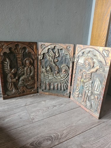 Antikes triptychon holz - triptychon,
