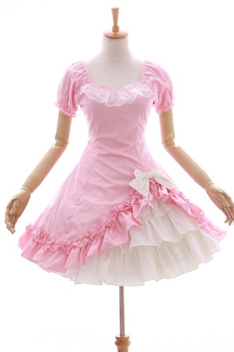 572 rosa weiß rüschen - jl-572,