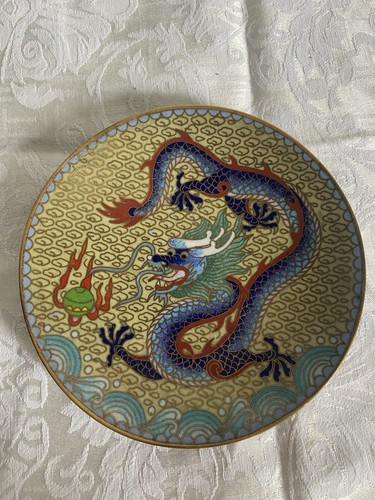 Chinesischer cloisonné teller - chinesischer,