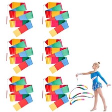 6 x Gymnastikband mit Stab