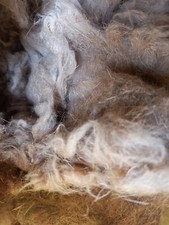 500g Rohwolle hellbraun