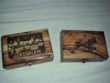 2 Olivenholz Dose Länge ca 10 cm Breite ca 7 cm Tiefe ca 4 cm