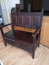 Antike Truhenbank massives