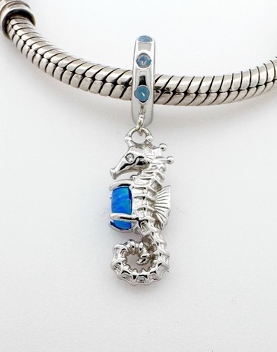 Seepferdchen dangle charm opal - seepferdchen,