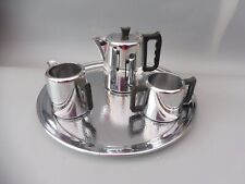 Teekanne der Marke Schwan Zuckerdose & Milchkännchen Chrom poliert