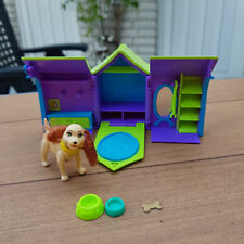 Polly Pocket Hundehütte mit Hund und Hundefrisiersalon mit viel Zubehör, Vintage