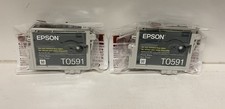 2 x Epson Patrone T0591 C13T05914010 Photo Black Stylus Photo R 2400 Lilie