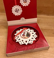 Hutschenreuther Weihnachten Anhänger Stern Porzellan, OVP