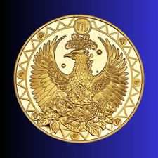 Gold Münze - Geschenk - Geburtstag - Glücksbringer - Sternzeichen Skorpion