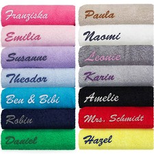 Handtuch mit Namen bestickt nach Wunsch, Handtuch, Sauna, Wellness, Duschtuch