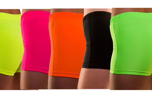 80er neon hotpants - damen, fancy