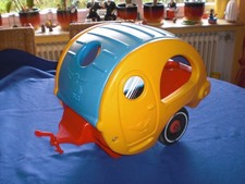BIG Travel Trailer blau rot gelb - Bobby Car Bobbycar Wohnwagen Anhänger - cool