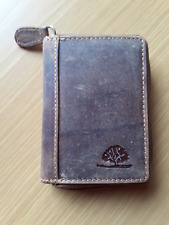 GREEN BURRY  Vintage Leder Reißverschluss-Geldbörse