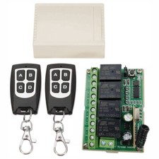 4-Kanal 100M DC 12V Wireless Funk Fernbedienung Schalter 2 Sender + Empfänger