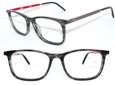 HUGO BOSS BRILLE GRAU ROT HG 1018 leichte FASSUNG LUXUS 1222 GESTELL 0935  ETUI