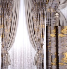 Luxus Jacquard Vorhang Set 2x