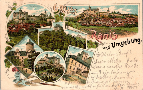 Litho gruss aus ranis saale - aus,