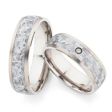 Trauringe Titan Carbon Diamant