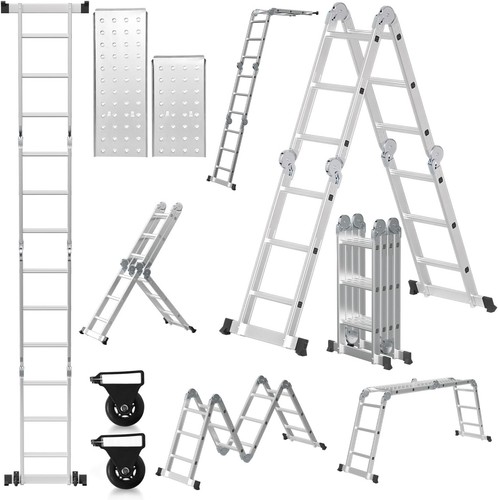 Aluminium multifunktionsleiter - aluminium,