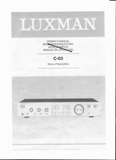 Luxman user manual  Bedienungsanleitung für C- 03 Copy