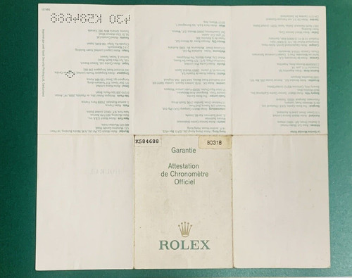 Rolex zertifikat garantie - zertifikat,