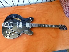 Hagstrom Viking Tremar Deluxe Semi-Akustik  Black Gloss  orig. Tweed Look Koffer